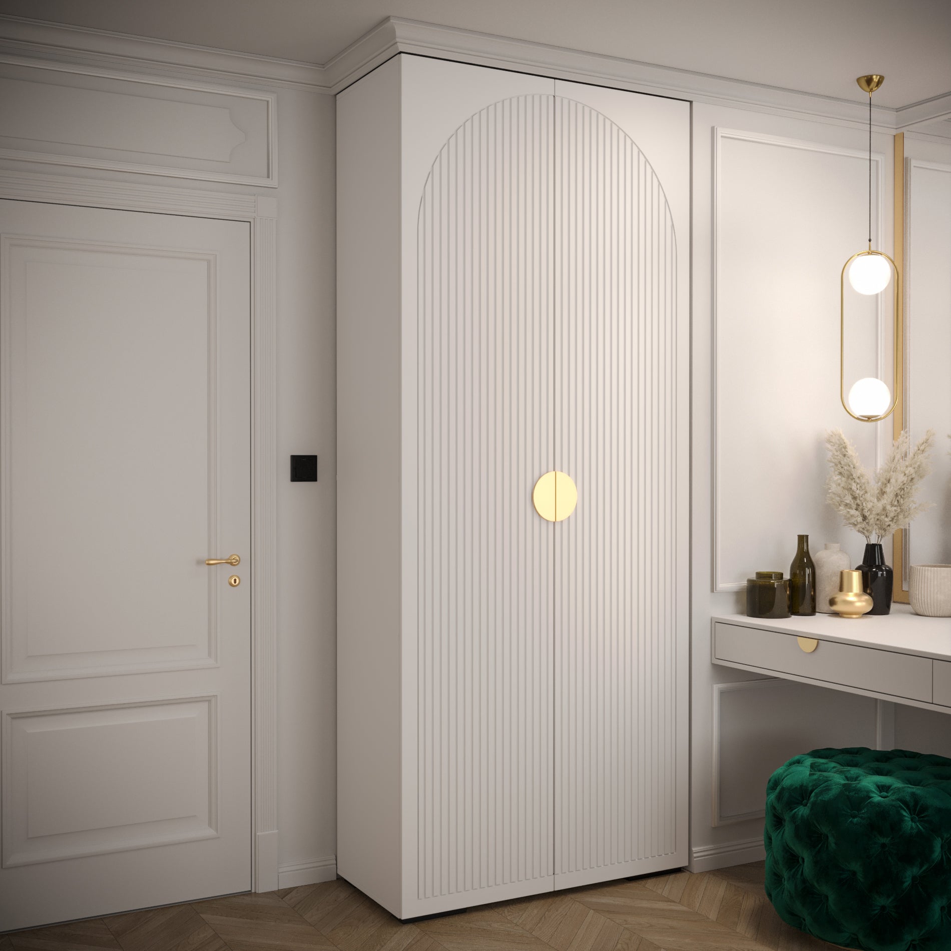 Nightingale 100cm Hinged Door Wardrobe (White)