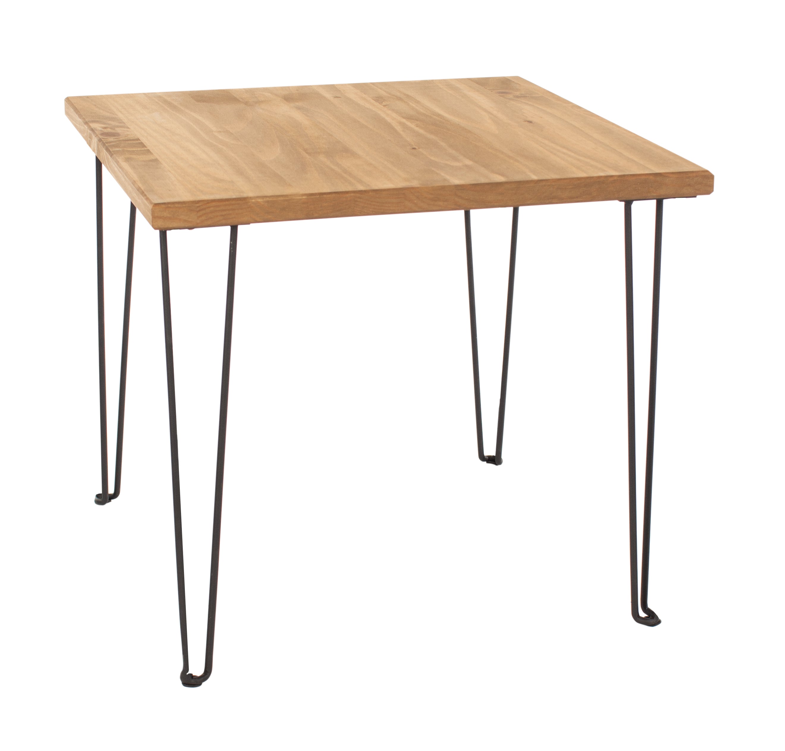 Augusta Pine Standard Lamp Table With Hairpin Legs