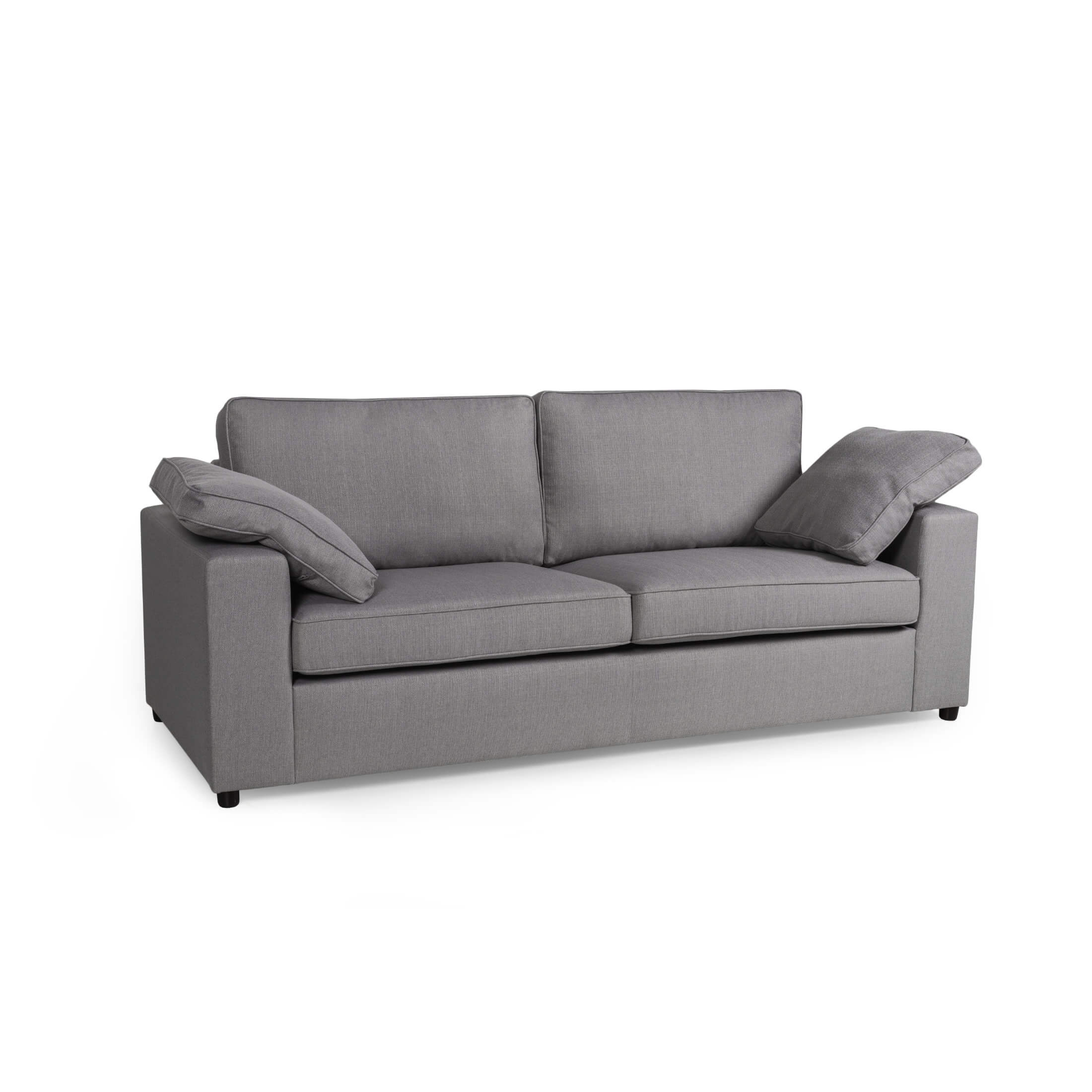 Alton 3 Seater Fabric Sofa Silver