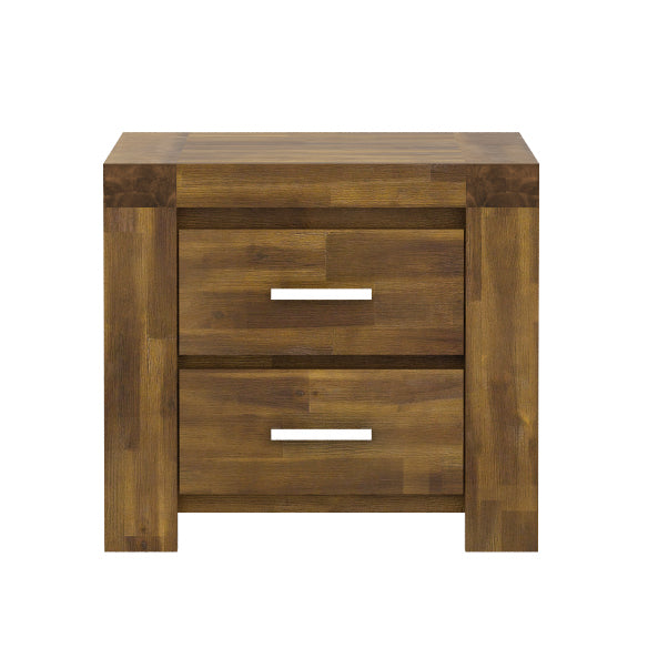 Parkfield Solid Acacia Bedside Table 2 Drawer