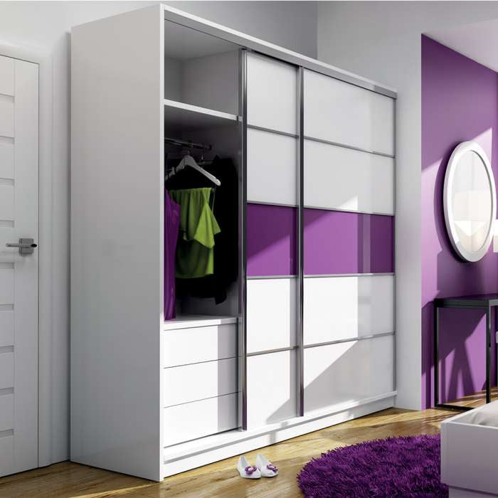 Dubaix 226 Sliding Door Wardrobe Purple