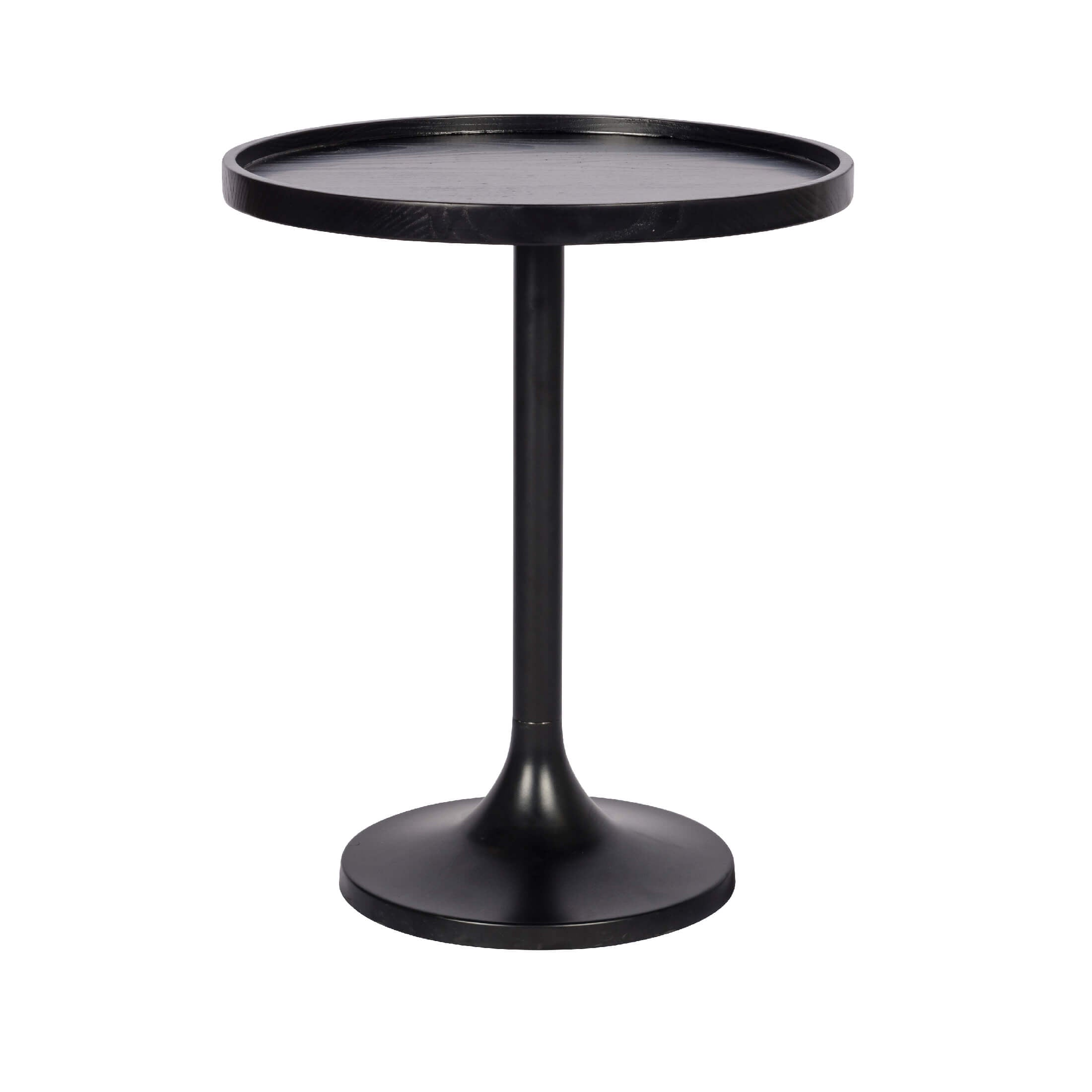 Blythe Round Metal Lamp Table Black