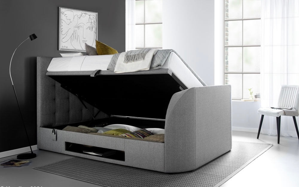 Kaydian Barnard Tv + Ottoman Storage Bed (Artemis Grey)