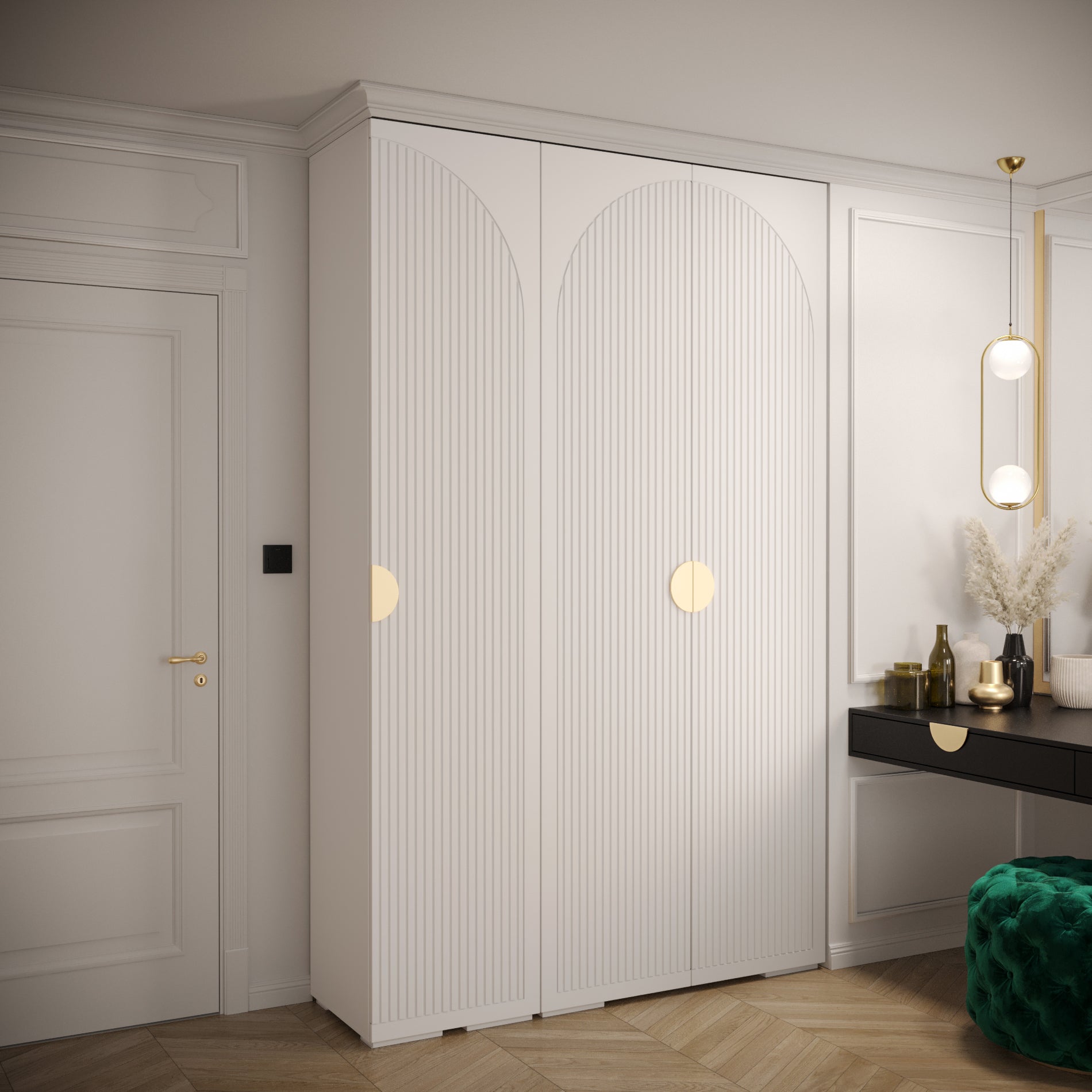 Nightingale 150cm Hinged Door Wardrobe (White)