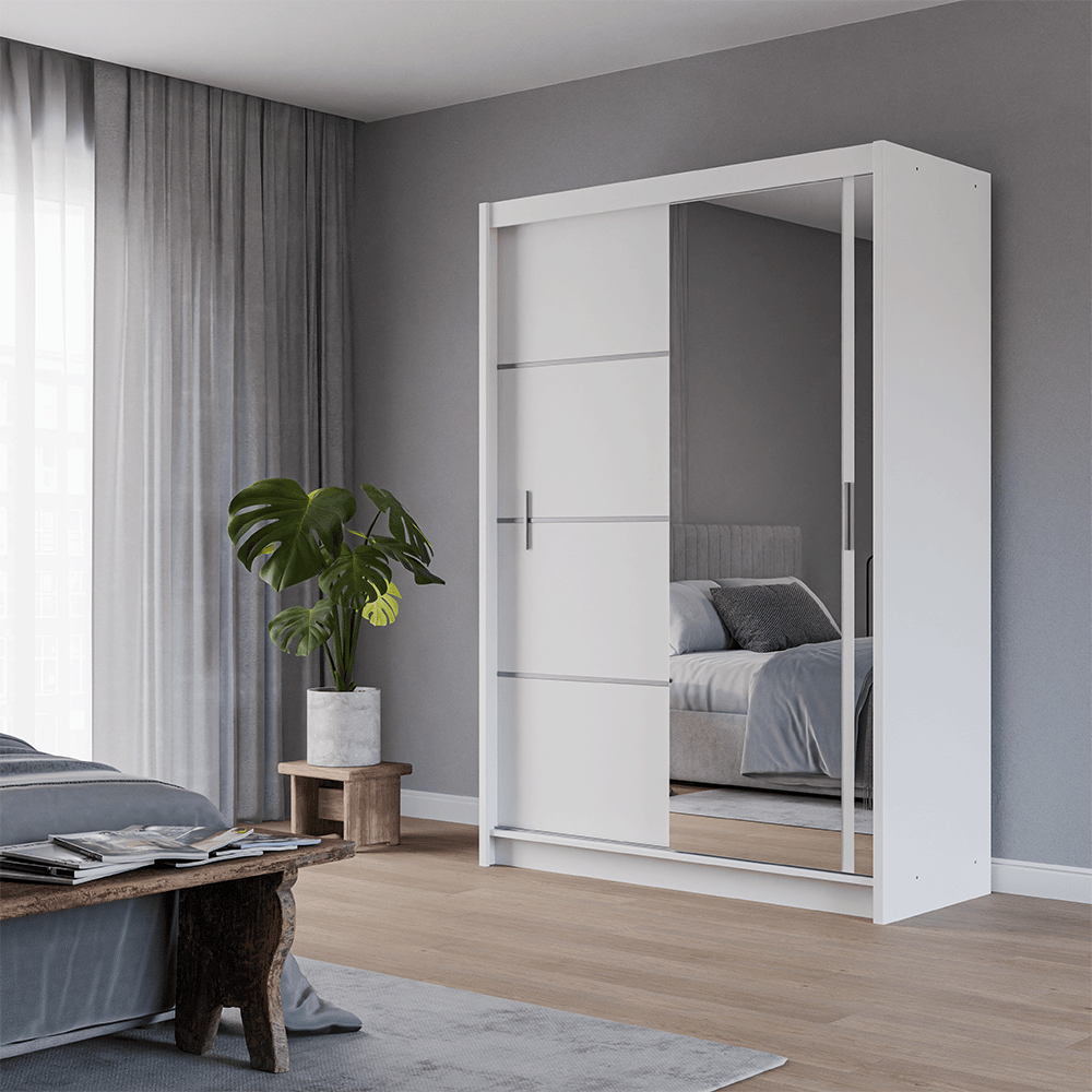 Vista 150 Sliding Door Wardrobe (White)