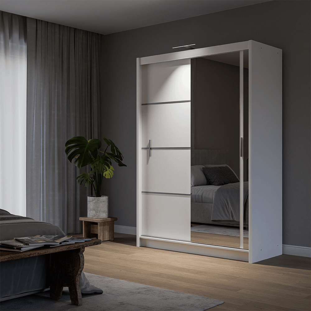 Vista 150 Sliding Door Wardrobe (White)