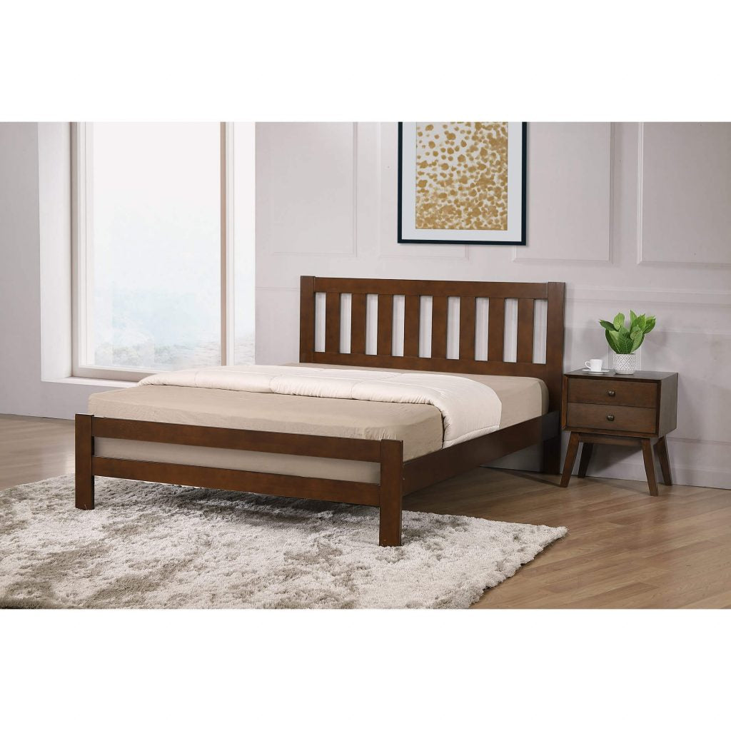 Kempton Wooden Bed Solid Hardwood Rustic Oak