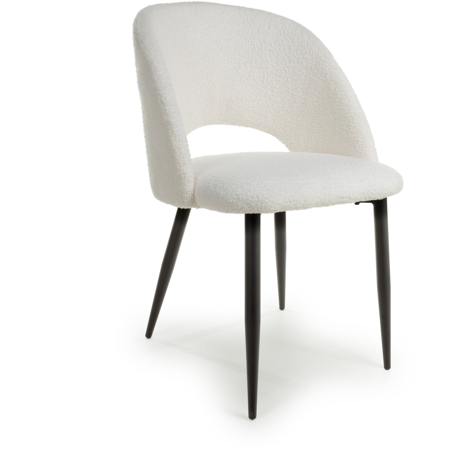 Atlanta Boucle White Dining Chair (Pair of 2)