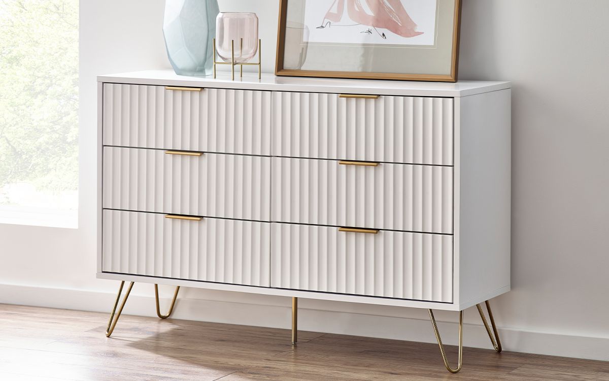 Murano 6 Drawer Chest - Matte White