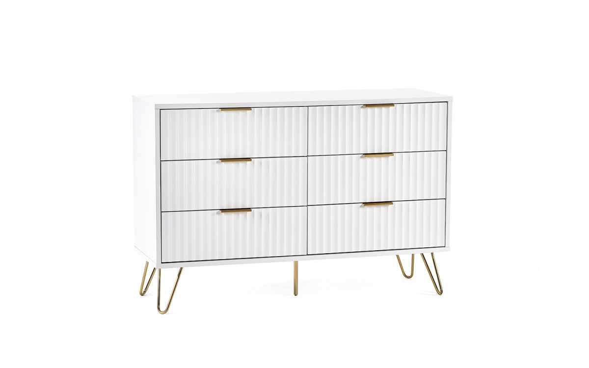 Murano 6 Drawer Chest - Matte White