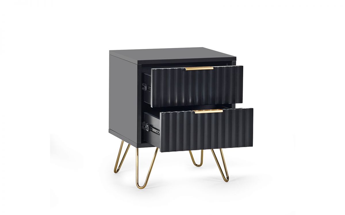 Murano Lamp Table - Matte Black