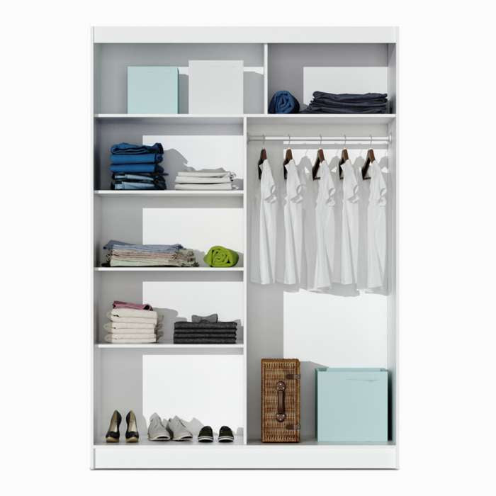 Brookville Sliding Door Wardrobe 150 White / White