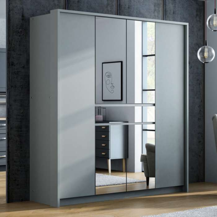 Prismere 200 Sliding Door Wardrobe (Platinum)