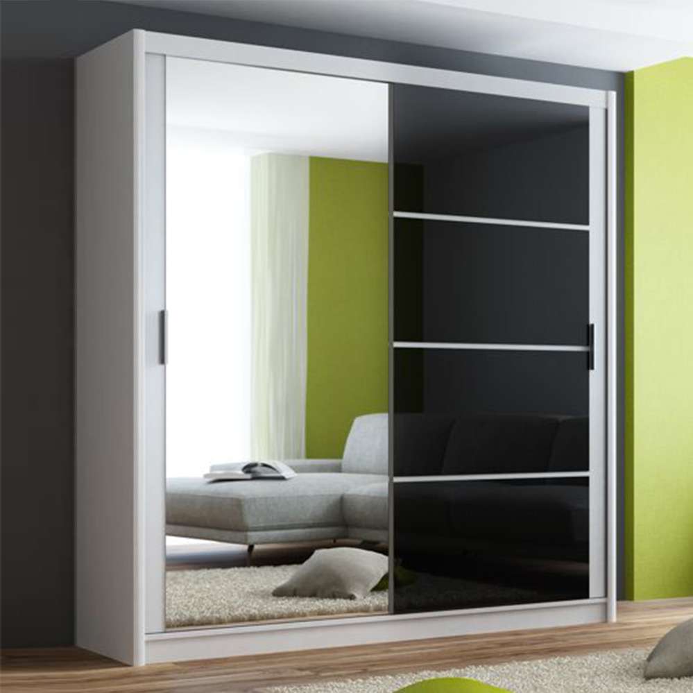 Brookville Sliding Door Wardrobe 203 White / Black