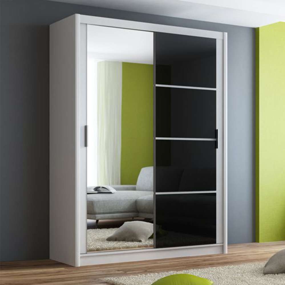 Brookville Sliding Door Wardrobe 150 White / Black