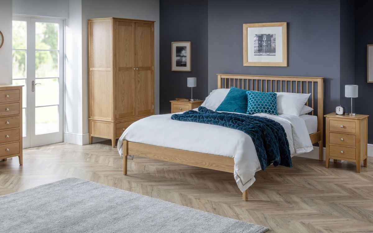 Cotswold Solid Oak low footend Wooden Shaker Bedstead