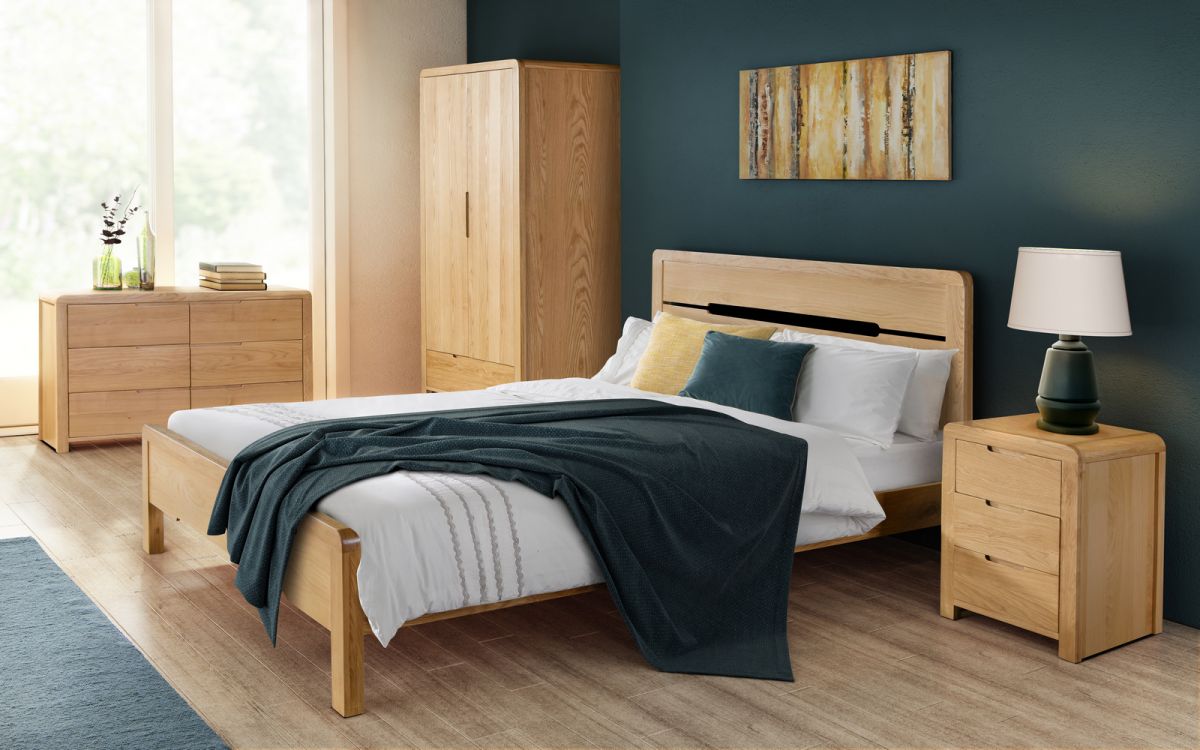 Curve Solid Oak low footend Wooden Shaker Bedstead