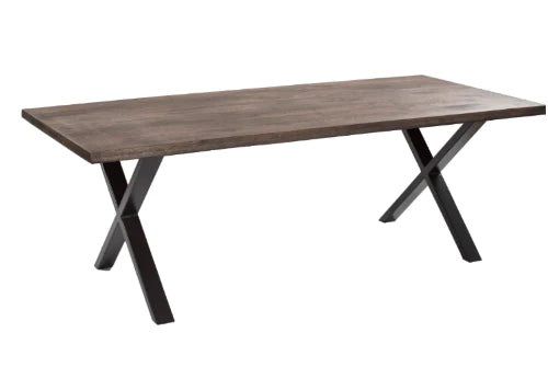 Yale Large 2200 Solid Oak Dining Table Smoked Oil