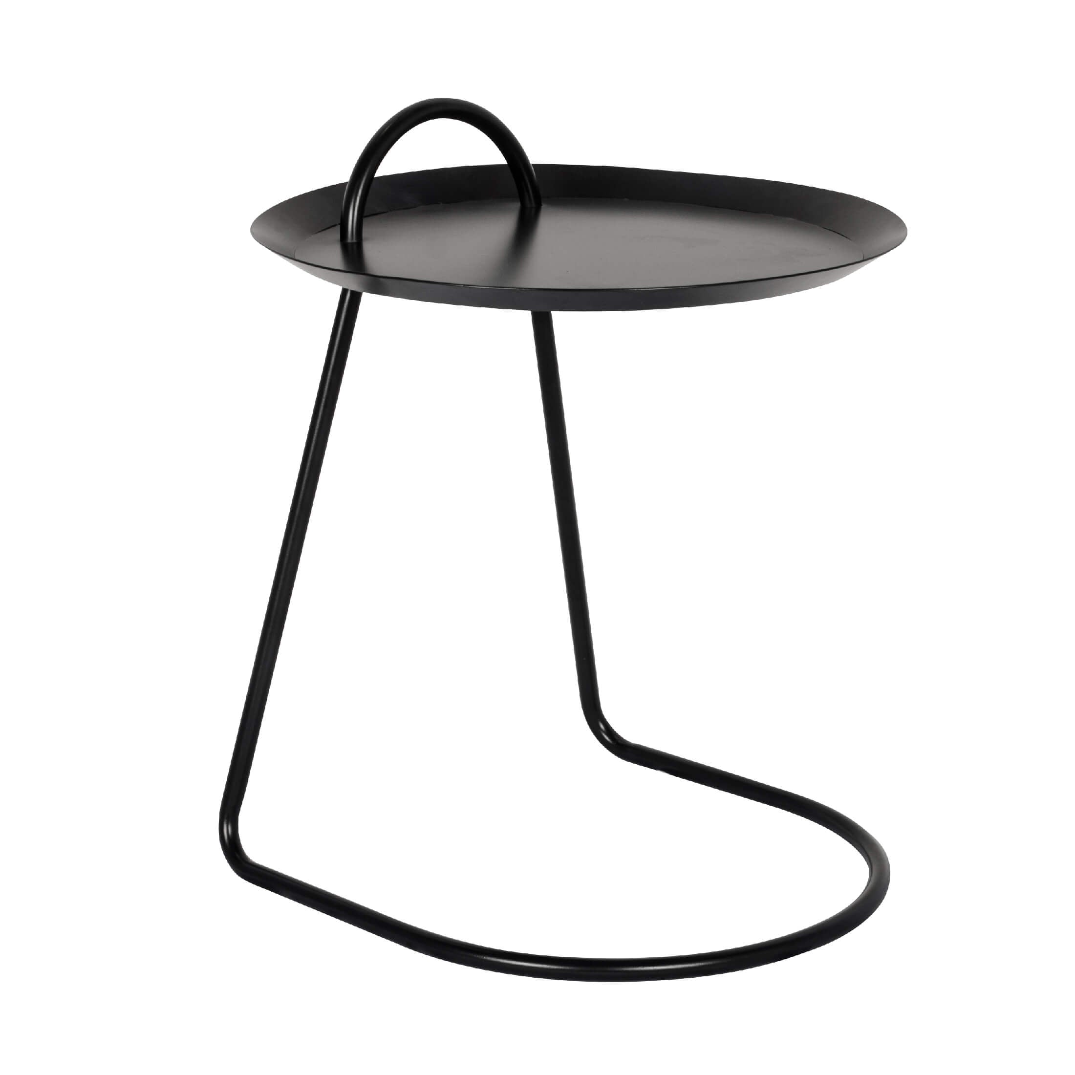 Monroe Metal Lamp Table Black (2s)