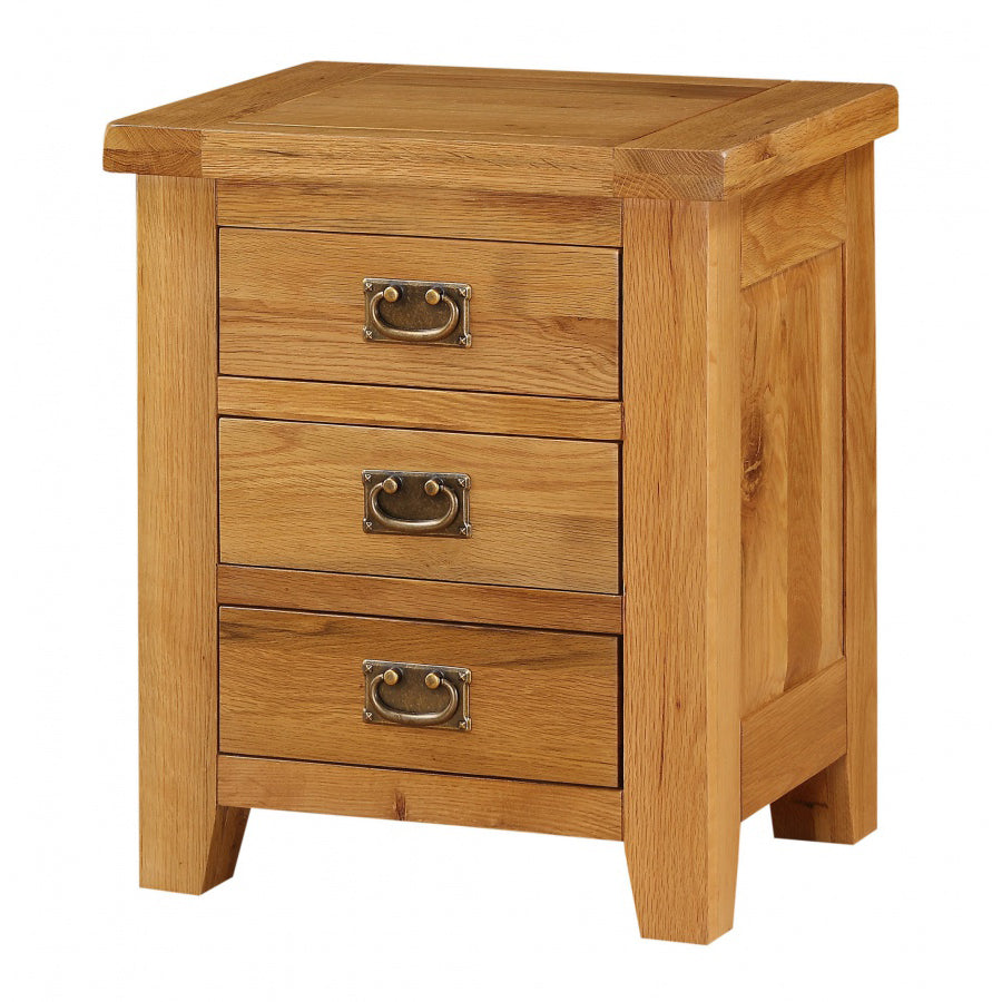 Acorn Solid Oak Bedside Table 3 Drawer