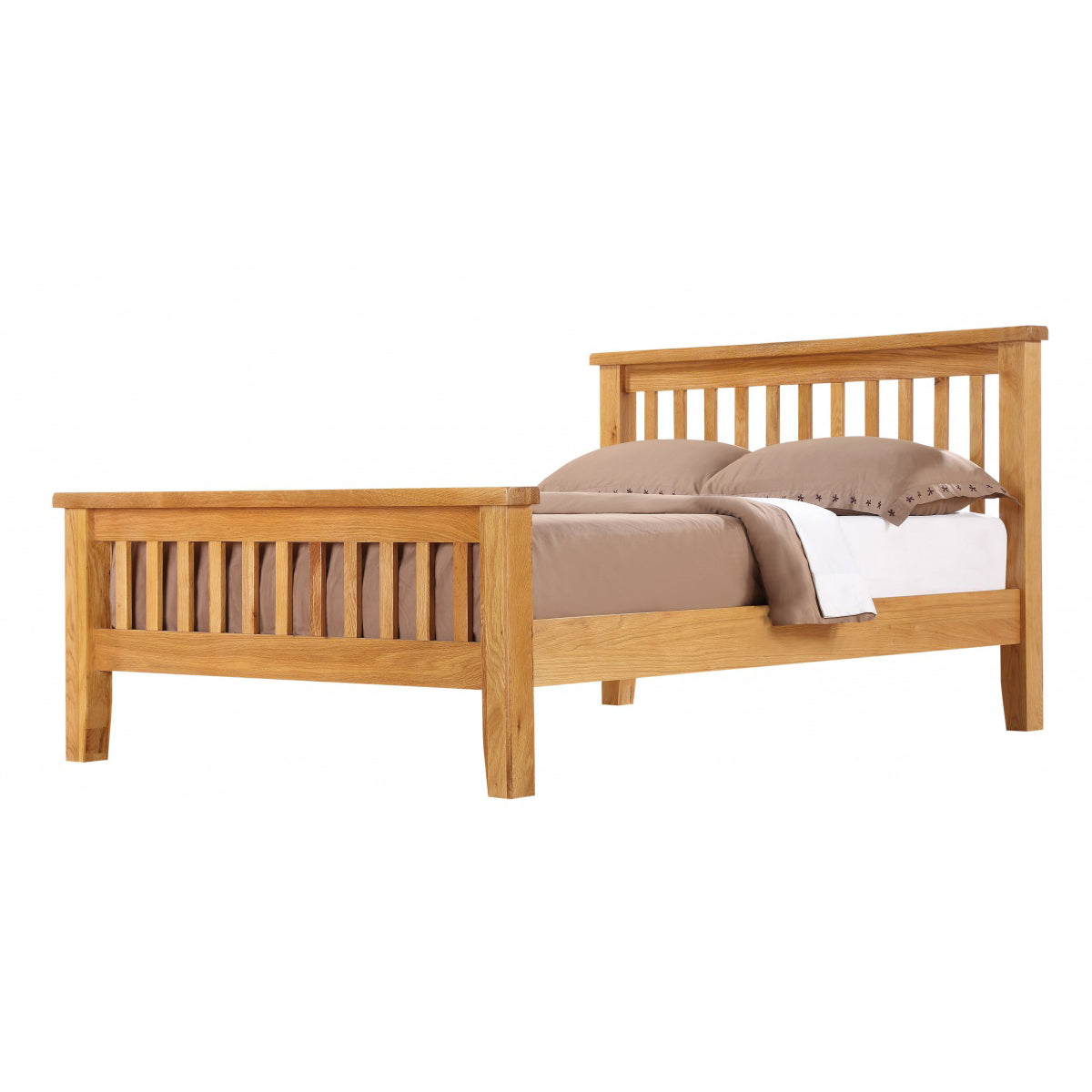 Acorn Solid Oak Bed High Footend