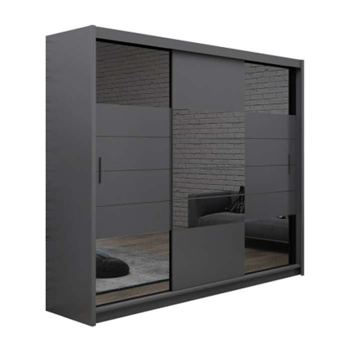 Astral Sliding Door Wardrobe 2 250 Graphite