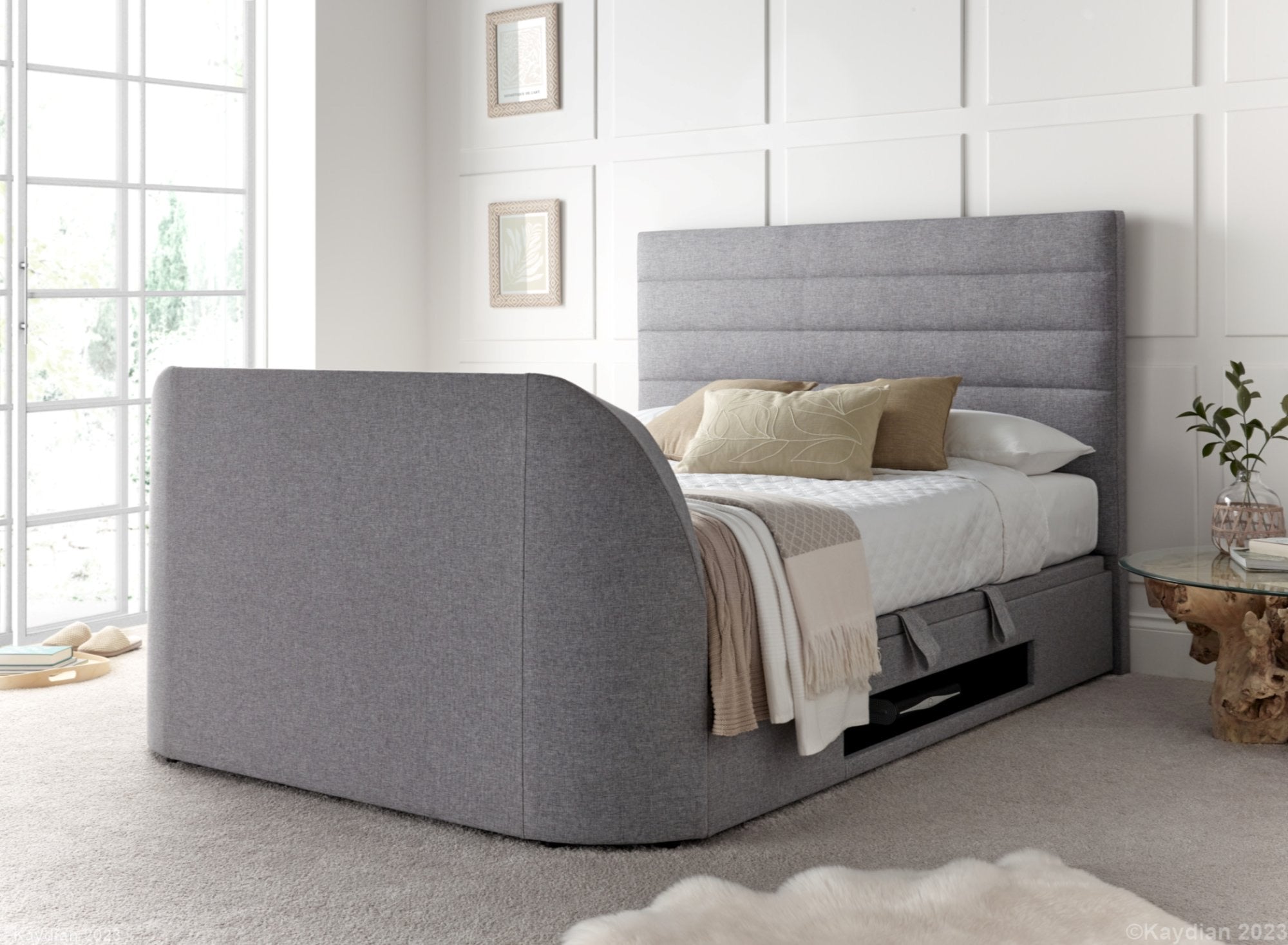 Kaydian Appleby TV Ottoman Bed Grey