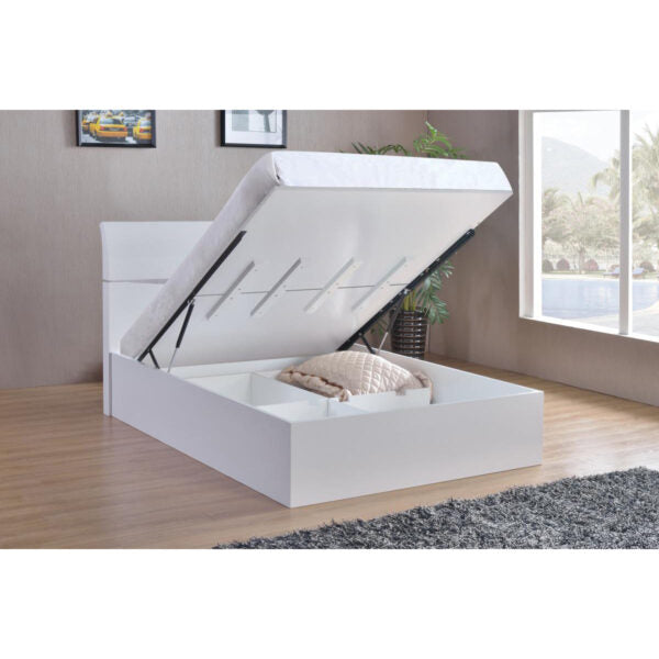 Arden White High Gloss Storage Bed Frame