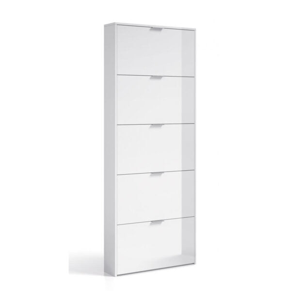 Arctic Shoe Cabinet 5 Doors White