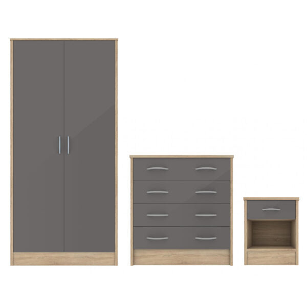 Bardalona Wardrobe Grey Gloss