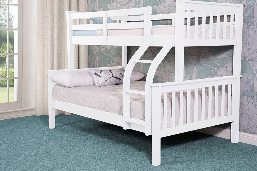 Connor Three Sleeper Bunk Bed (White)