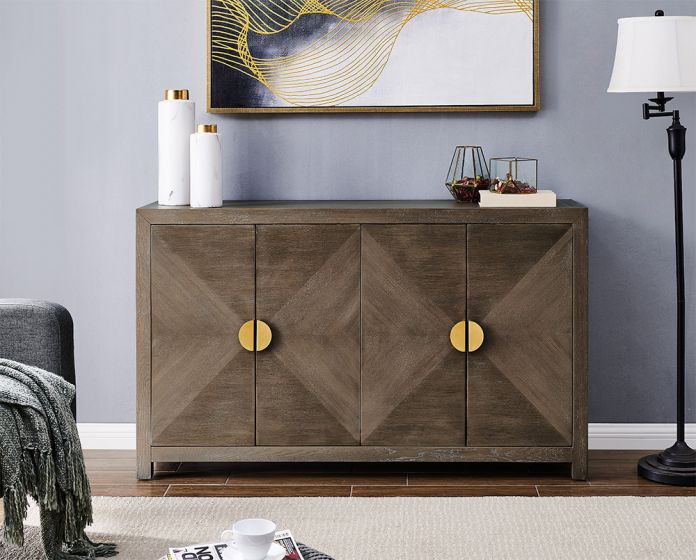 Avant-Garde 4 Door Walnut Sideboard