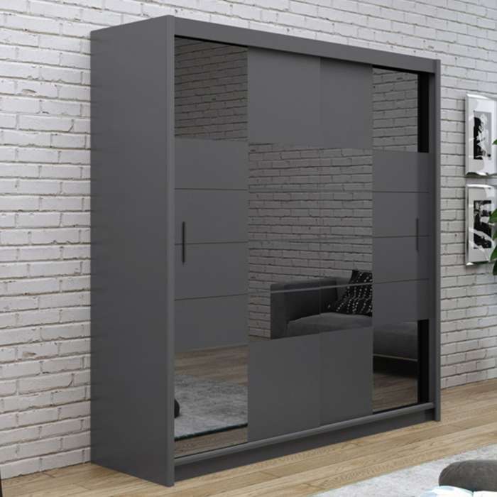 Astral Sliding Door Wardrobe 2 203 Graphite