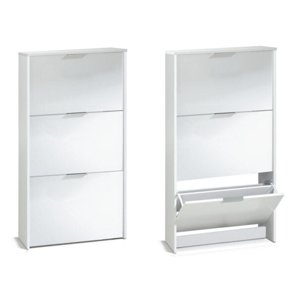 Arctic Shoe Cabinet 3 Doors White