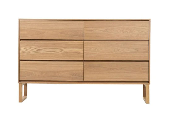 Veridian 6 Drawer Chest Light Oak Large