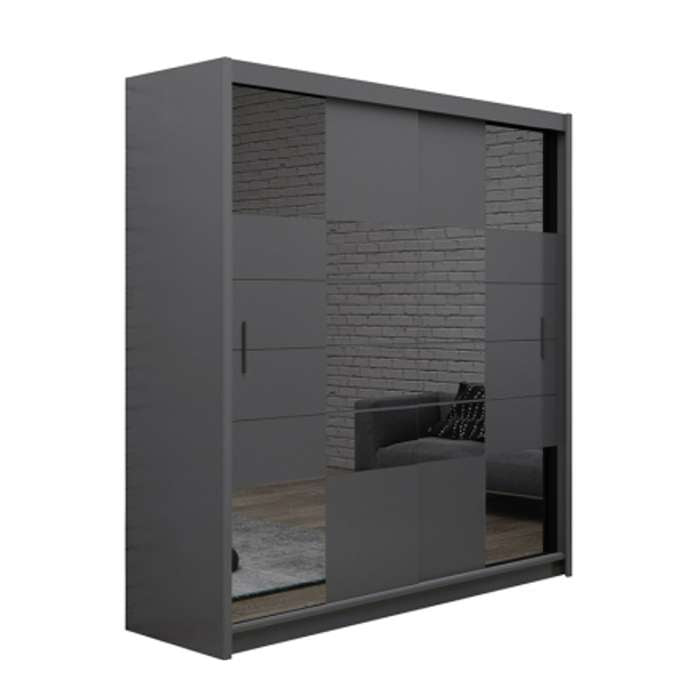 Astral Sliding Door Wardrobe 2 203 Graphite