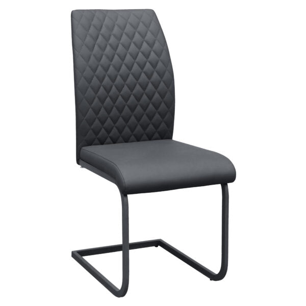 Austin PU Grey Dining Chair with Grey Metal legs (4s)