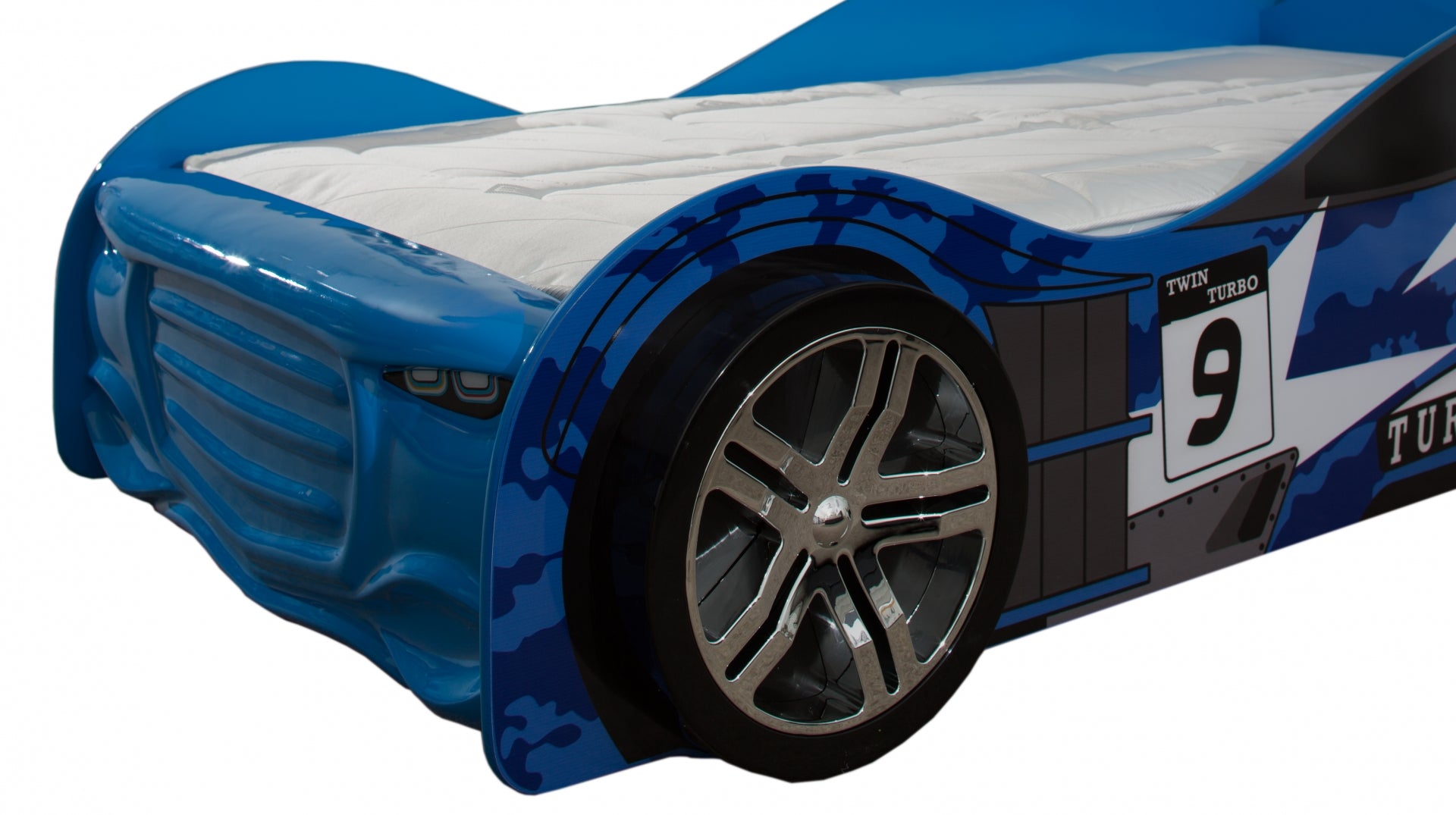 Artisan Blue Turbo Car Novelty Kids Bed