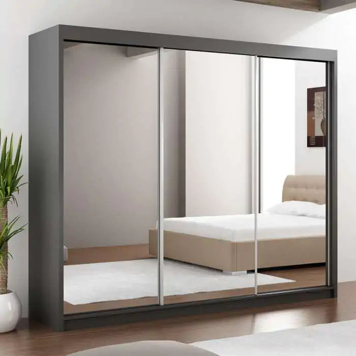 Èclair Lux 250 Sliding Door Wardrobe (Graphite)