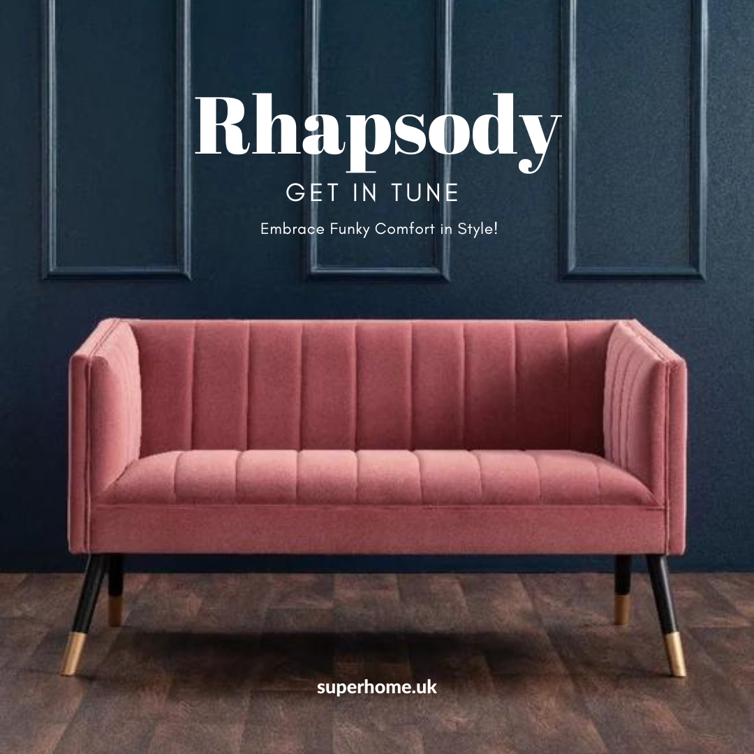 Rhapsody 2 Seater Sofa Pink