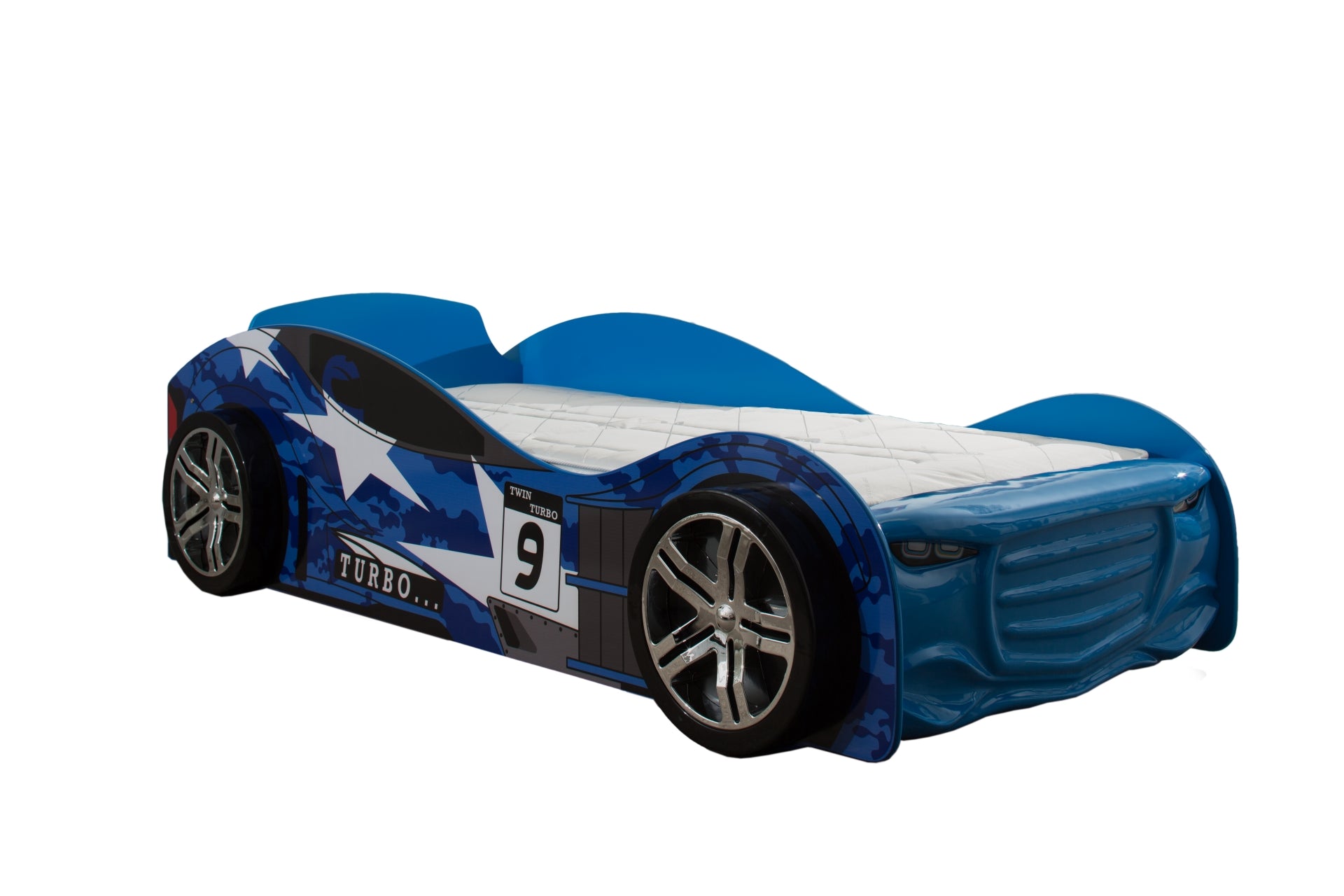 Artisan Blue Turbo Car Novelty Kids Bed