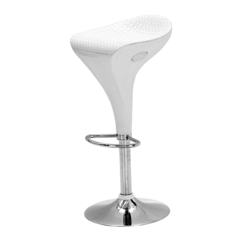 Welford Bar Stool White Base & White PU Seat