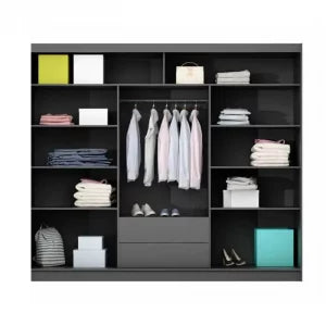 Èclair Lux 250 Sliding Door Wardrobe (Graphite)