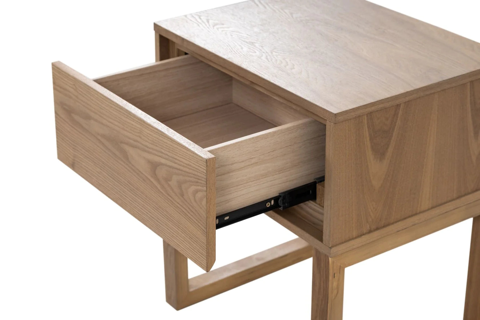 Veridian 1 Drawer Side Table Light Oak