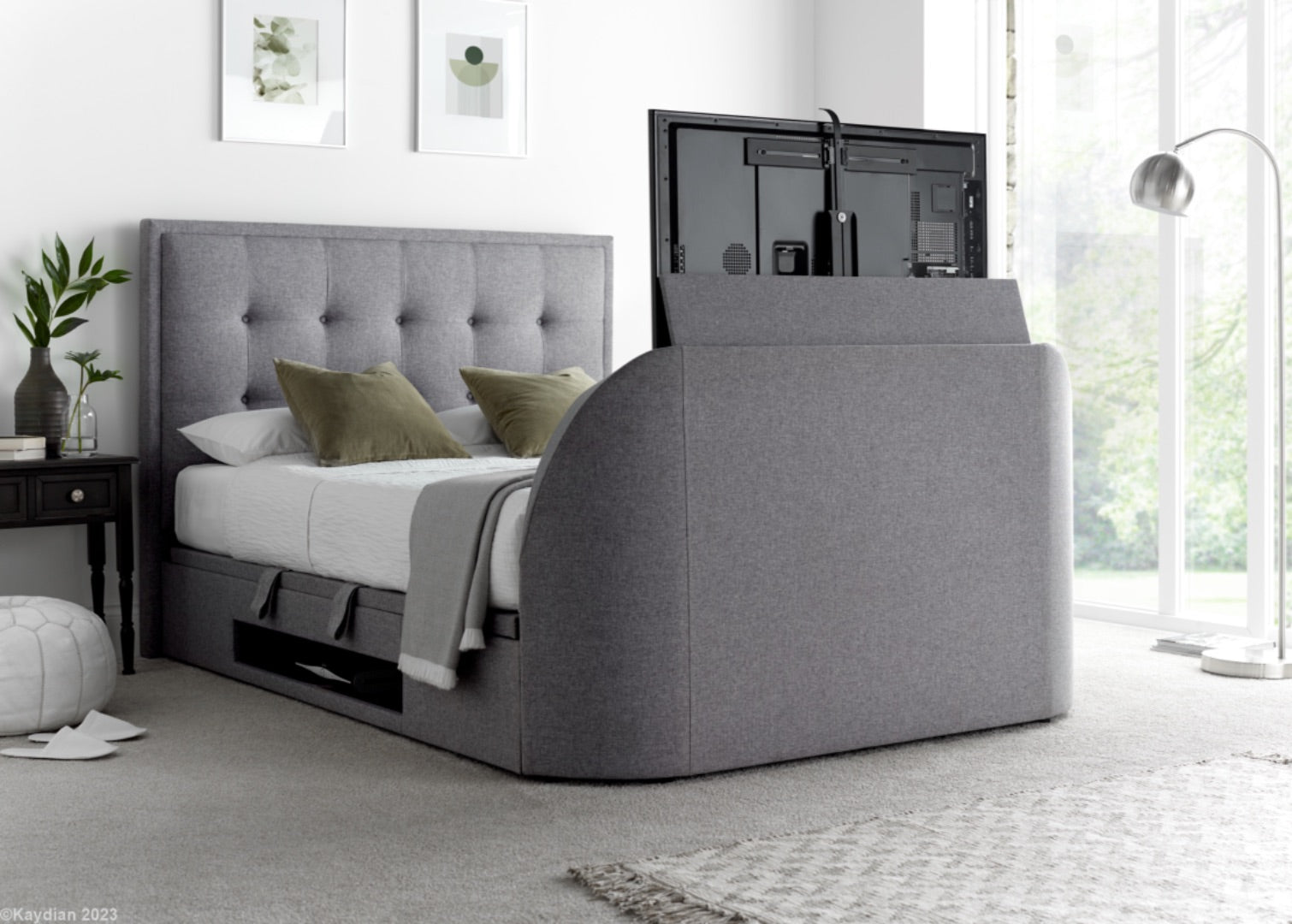 Kaydian Falstone Fabric TV Ottoman Bed