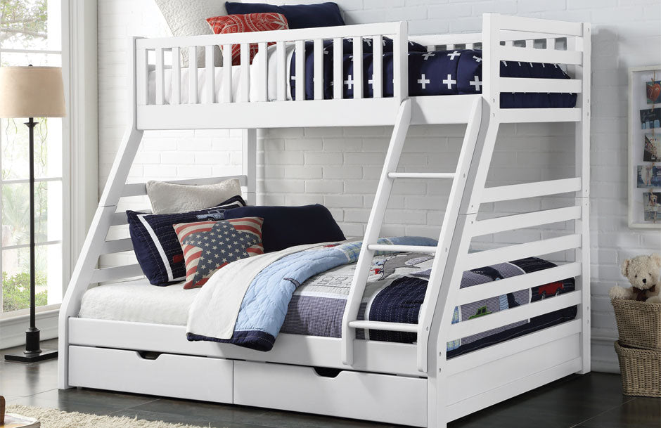 Artisan States Kids Triple Bunk Bed (White)