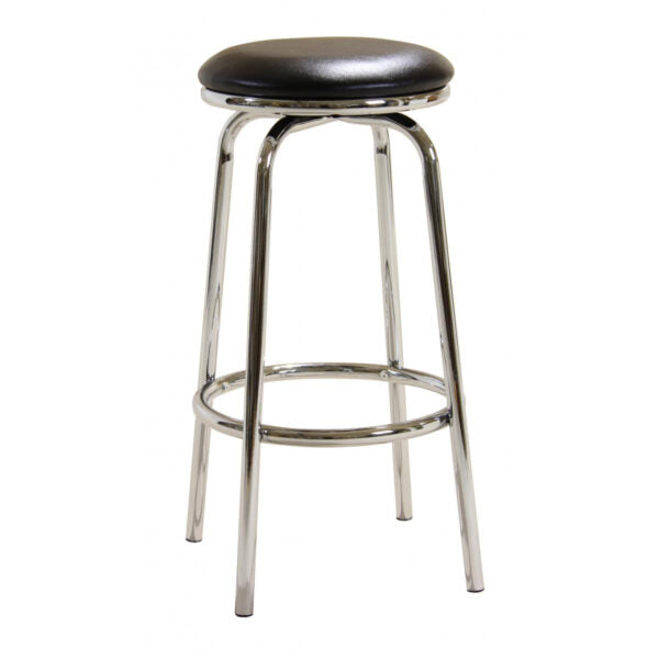 Bar Stool Chrome Swivel No Back