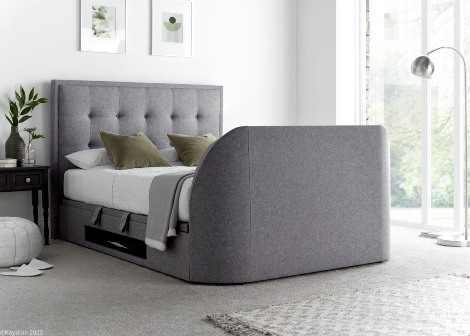 Kaydian Falstone Fabric TV Ottoman Bed