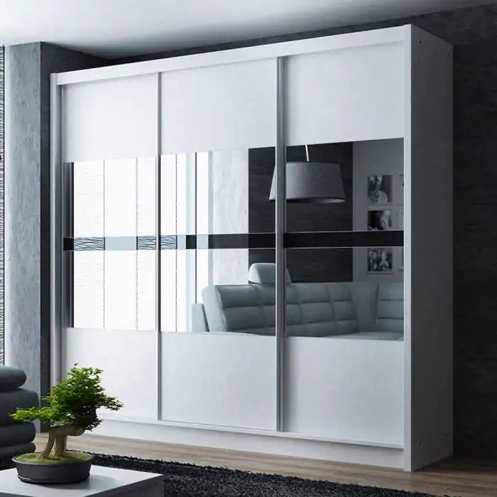 Batuma 250 Sliding Wardrobe (White + Mirror)