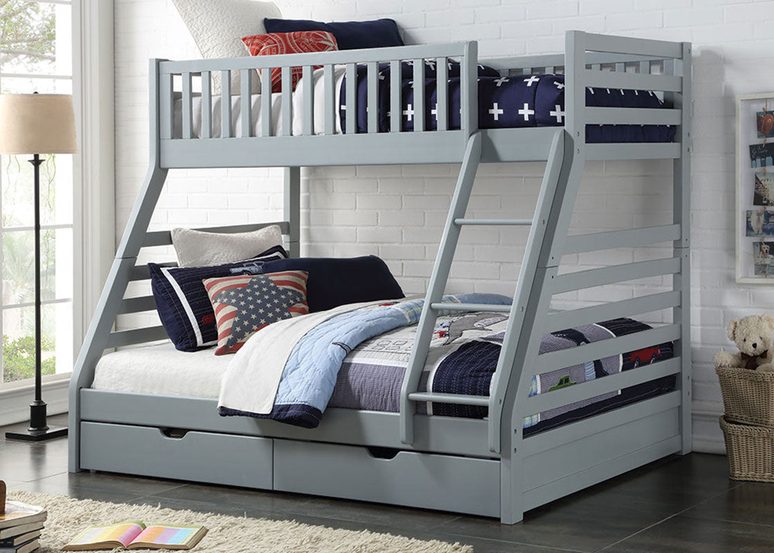 Artisan States Kids Triple Bunk Bed (Grey)